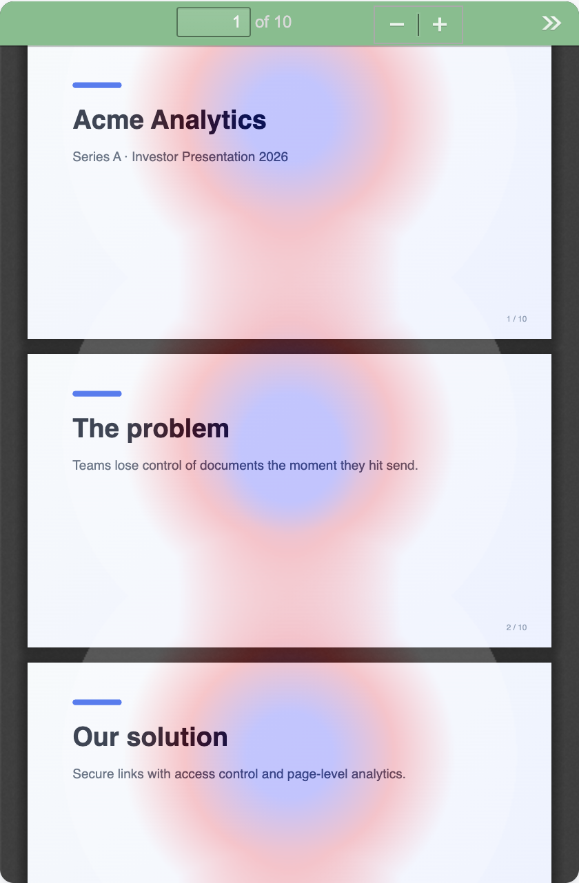 document pages